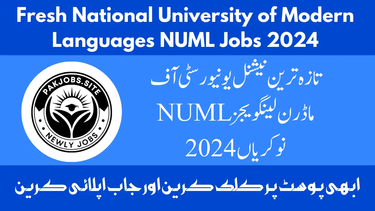 Fresh National University of Modern Languages NUML Jobs 2024