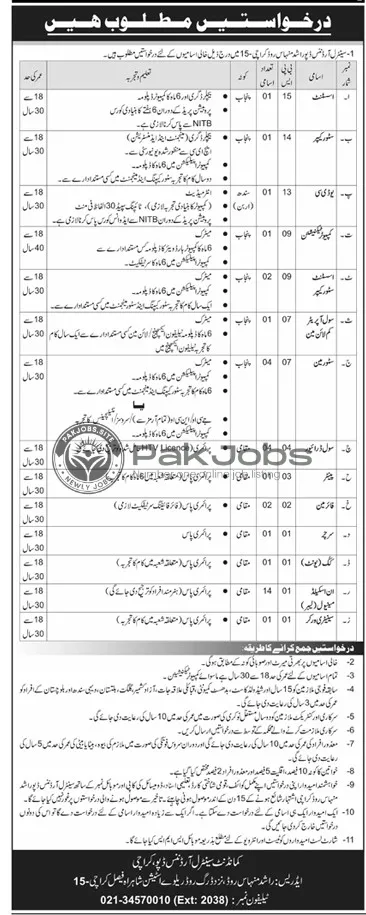 Latest Central Ordnance Depot COD Karachi Jobs Online Apply