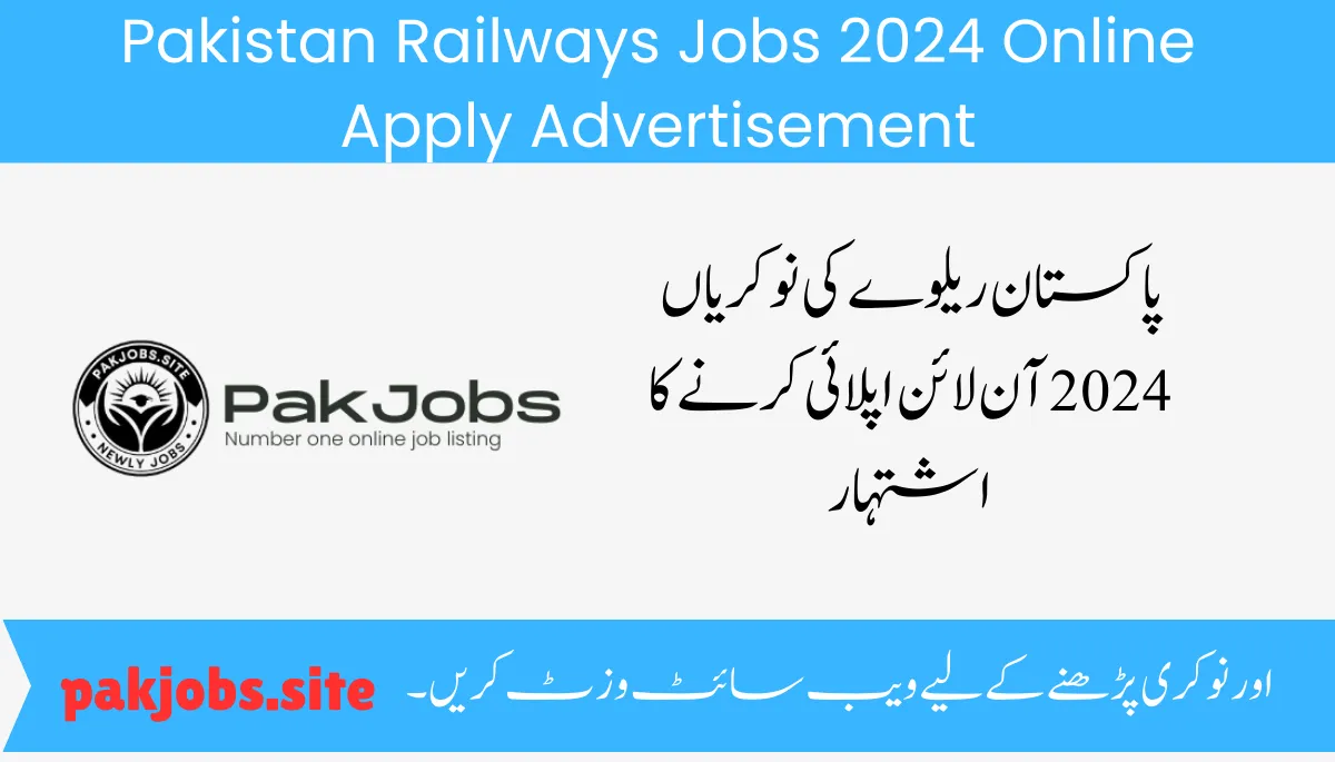 Pakistan Railways Jobs 2024 Online Apply Advertisement