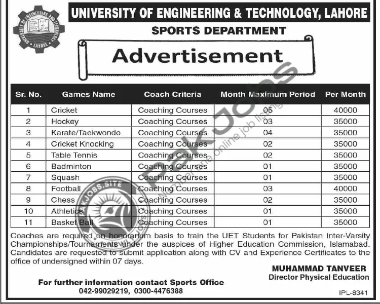 Fresh University of Engineering and Technology UET Jobs 2024