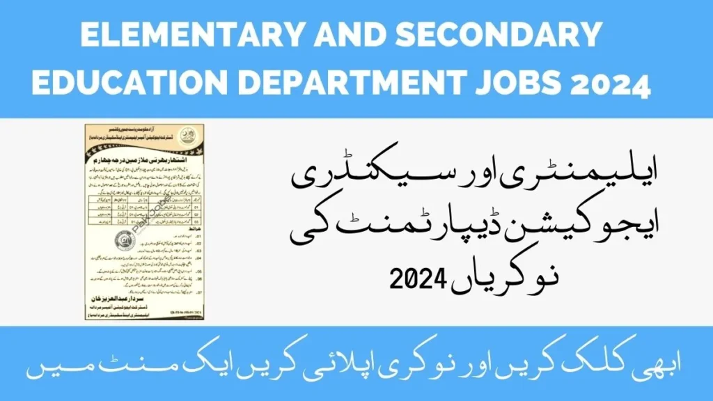 Elementary and Secondary Education Department Jobs 2024